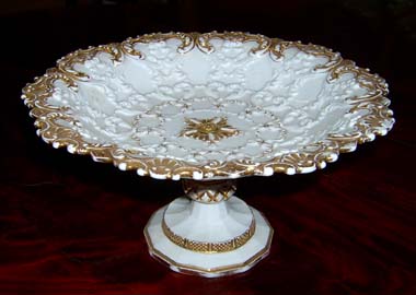 Obst/Geb�ckschale Reliefporzellan Mei�en 1850/60